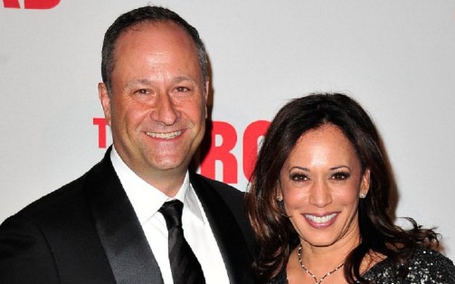 Kamala Harris with her husband.